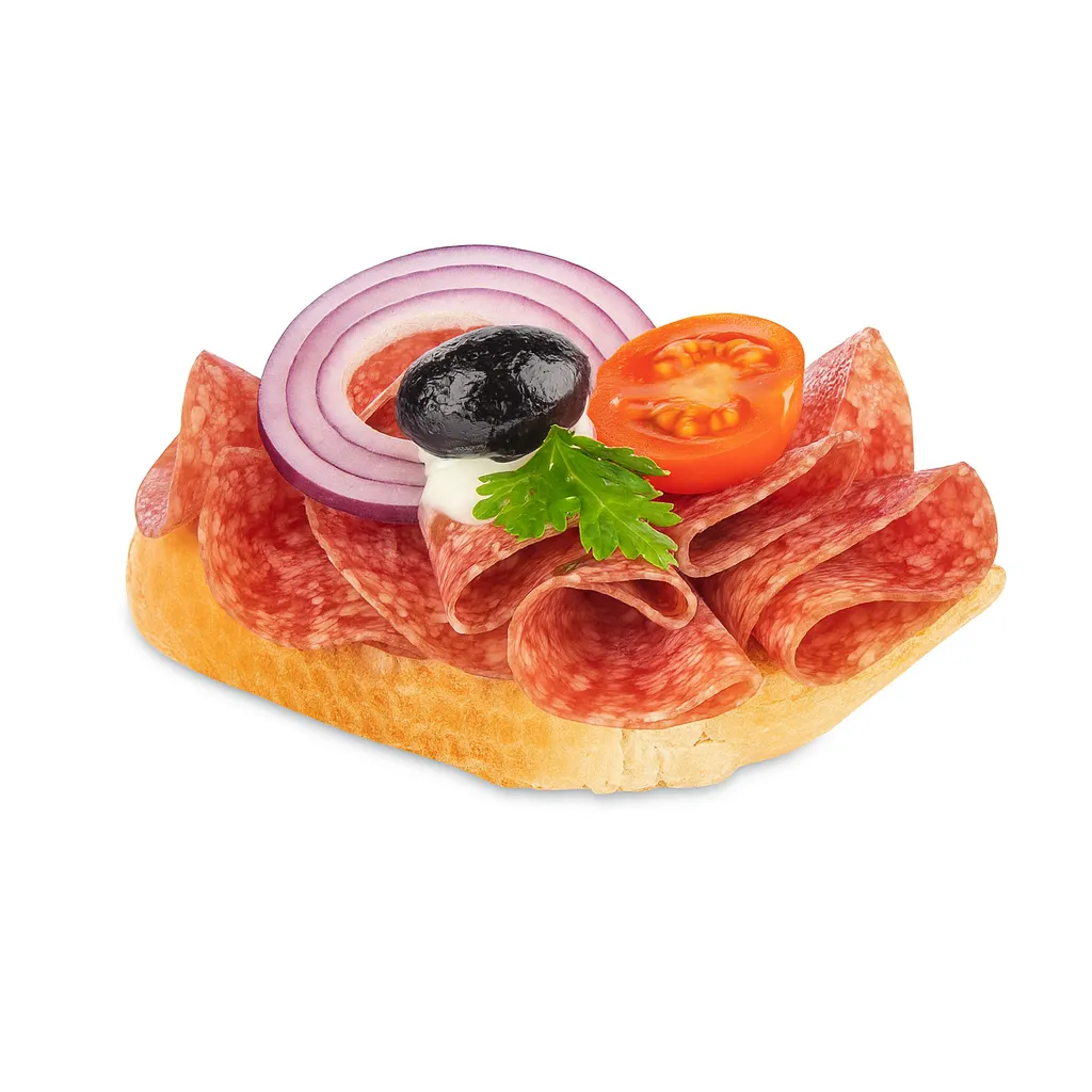Salami mit Perlzwiebel